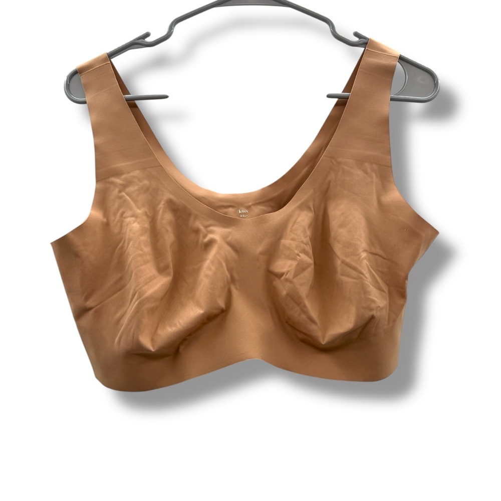 Knix Luxe Lift Wireless Seamless Pullover Beige Nude Bra Sz XXL
